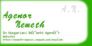 agenor nemeth business card